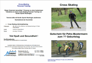 Personal Training, Cross Skating, Gutschein